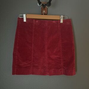 Jolt Burgundy Pencil Skirt